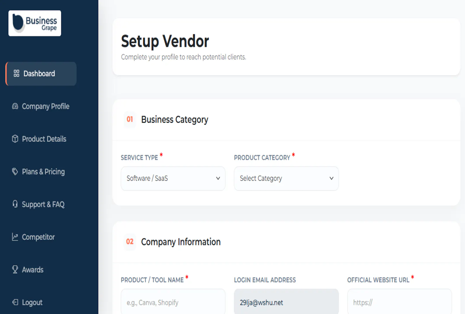 BusinessGrape screenshot 2