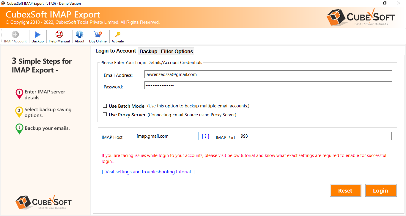 CUBEXSOFT IMAP BACKUP TROOL VOOR MAC & WIN media 2