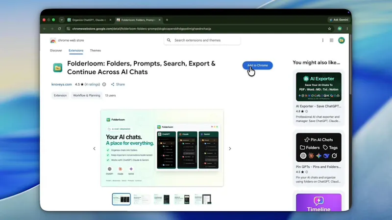 Folderloom screenshot 1 (video preview)