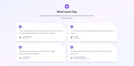 Resume to Portfolio Generator gallery image
