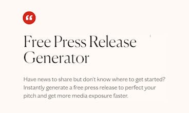 AI Press Release Generator by Press Hook gallery image