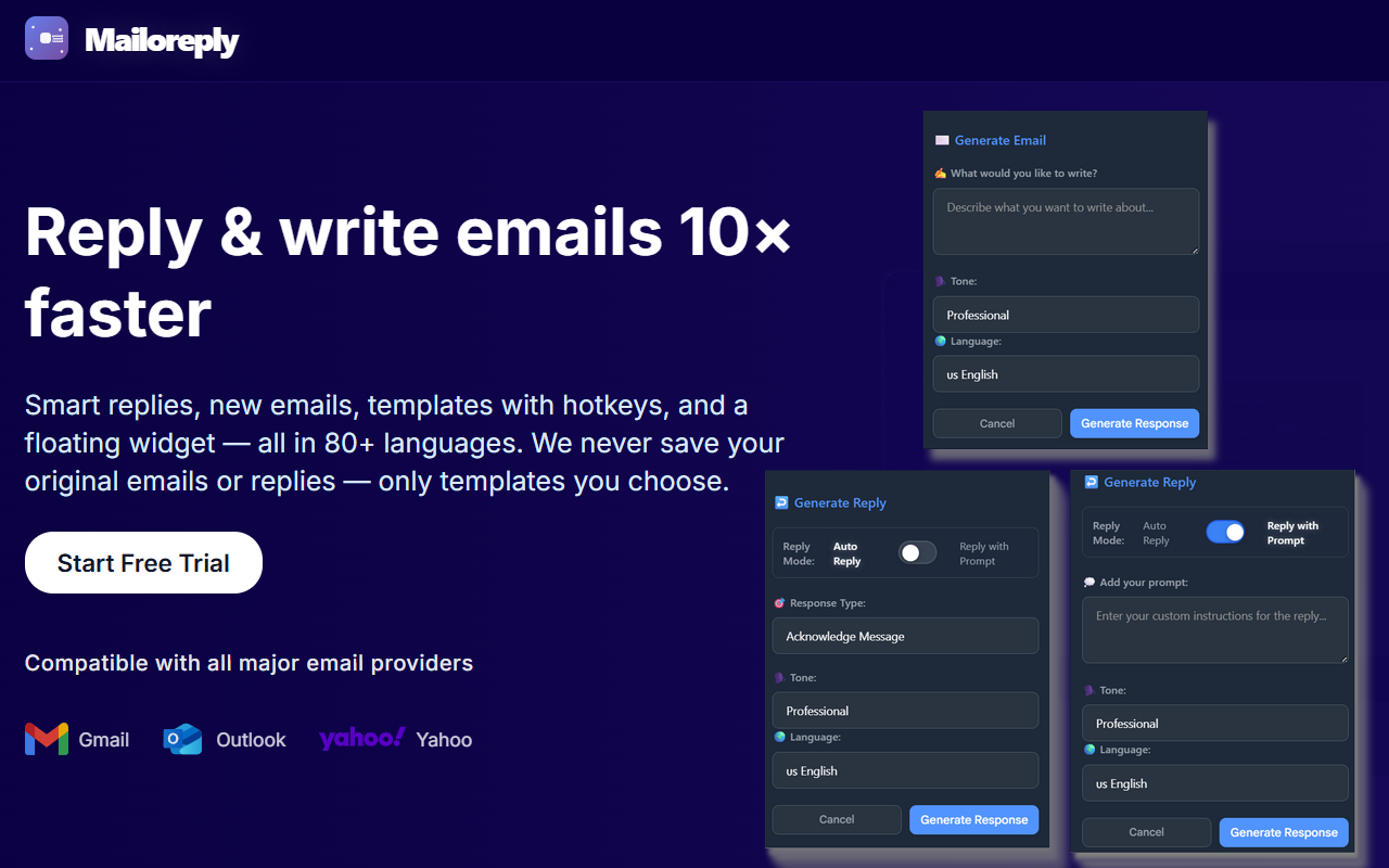 Média Mailoreply - Répondre et écrire des e-mails 10 × plus rapidement 2