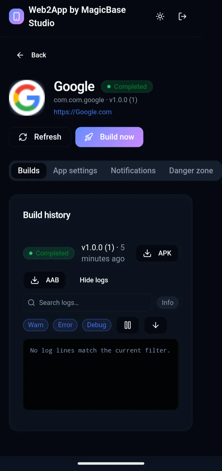 Web2App by MagicBase Studio gallery image