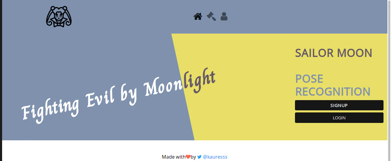 Sailor Moon Pose Recognition Signup/Login