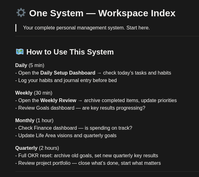 One System gallery image
