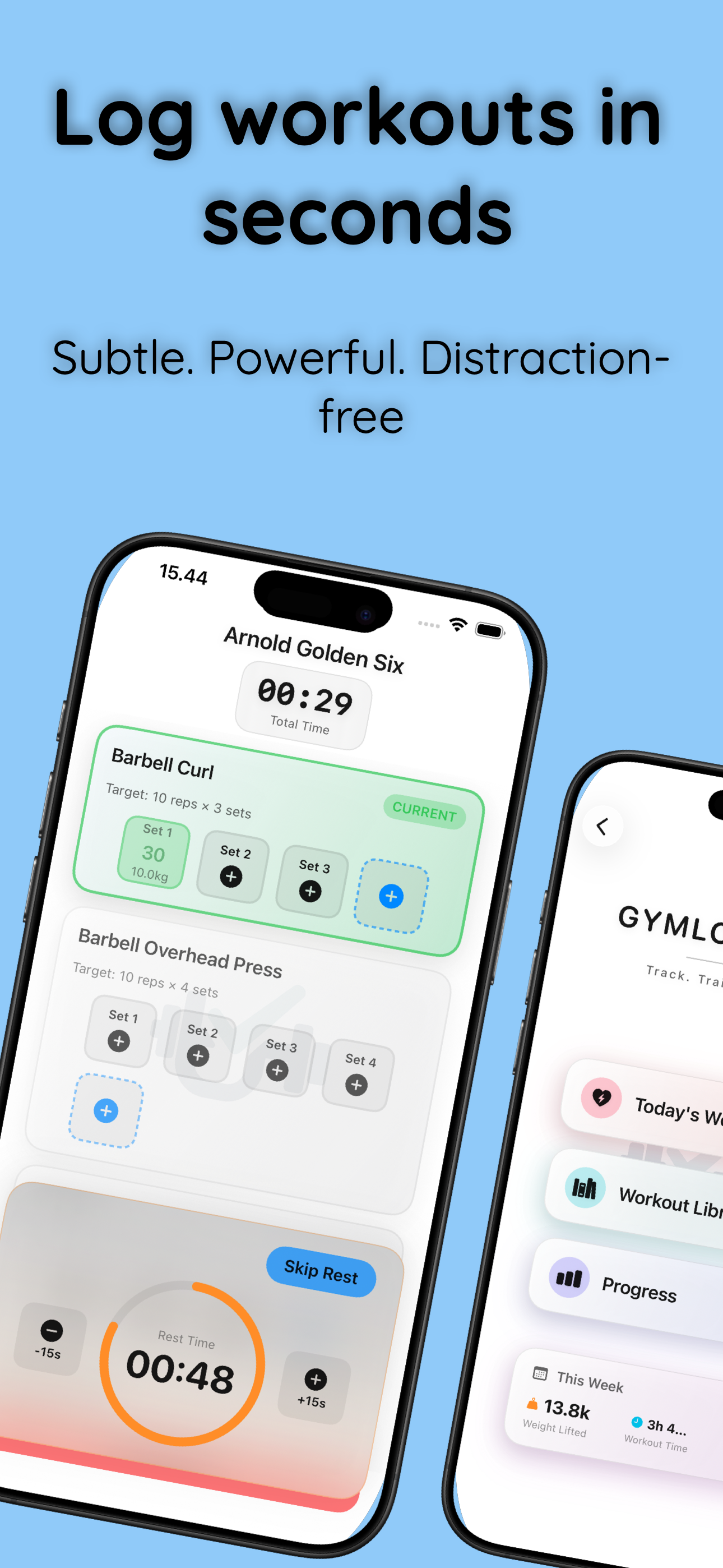 GymLogger X - Main product screenshot demonstrating key features and user interface