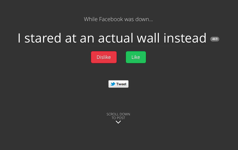 While Facebook was down 