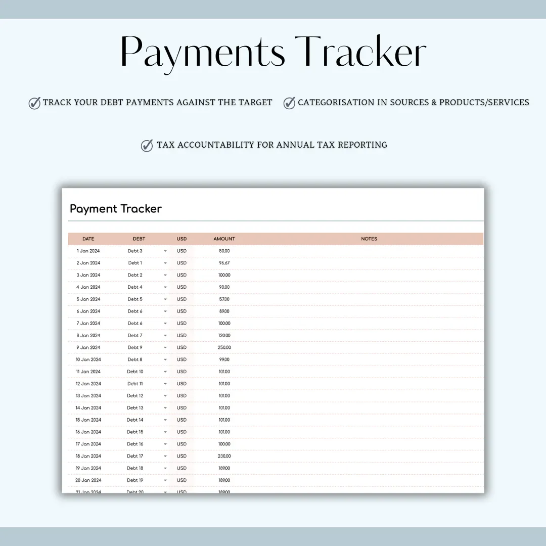 Debt Payoff Planner & Tracker Excel gallery image