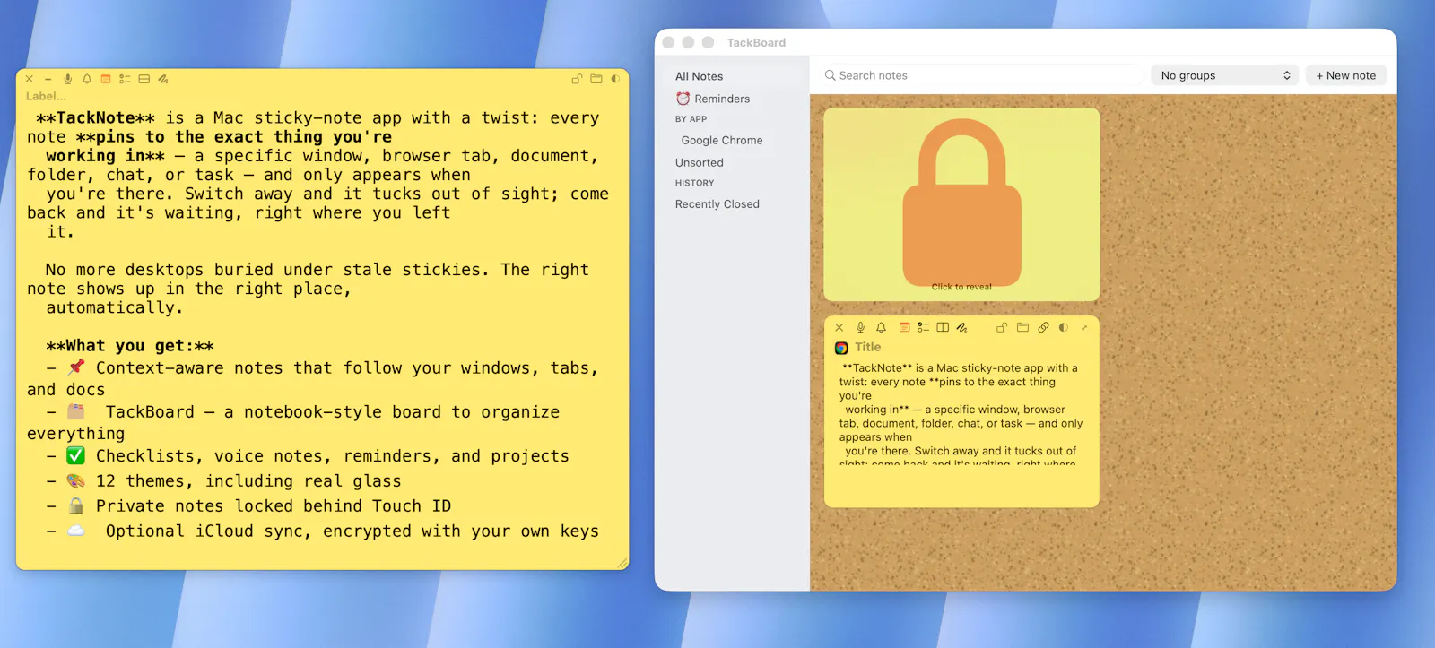 TackNote screenshot 2