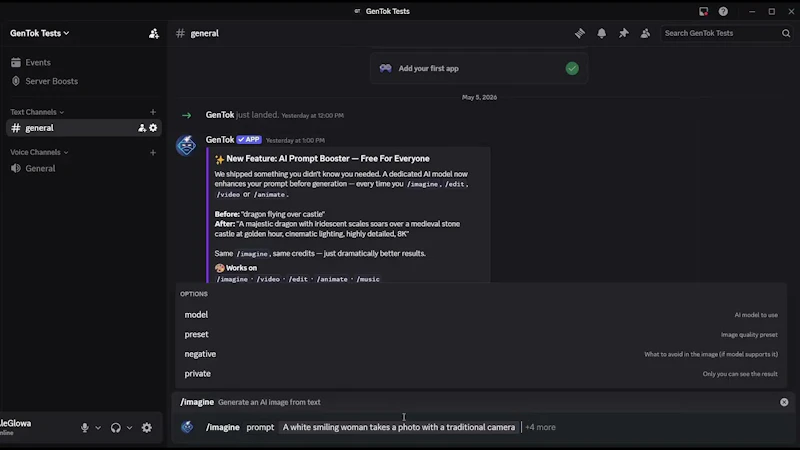 GenTok screenshot 1 (video preview)