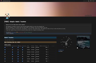 Free Simple Notion Habit Tracker gallery image