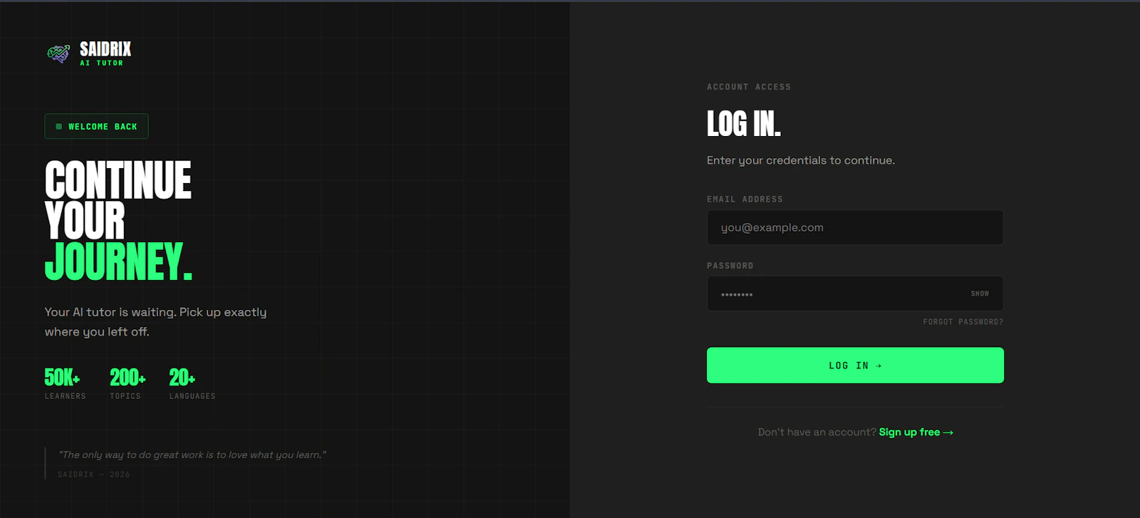 Saidrix AI Tutor screenshot 2