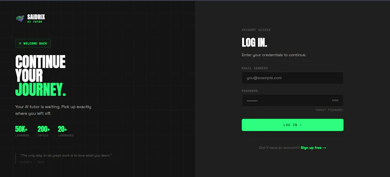 Saidrix AI Tutor screenshot 2