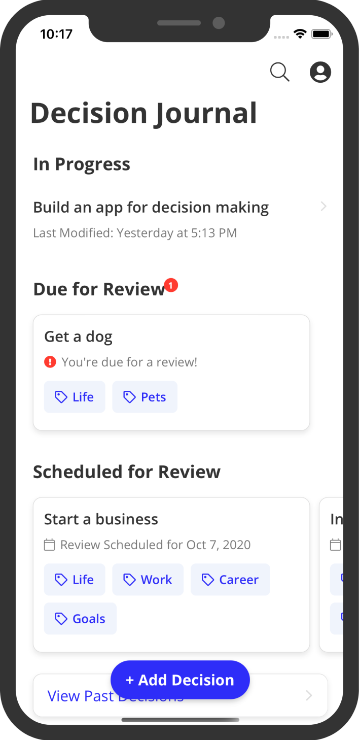 Decision Journal Make better decisions Product Hunt