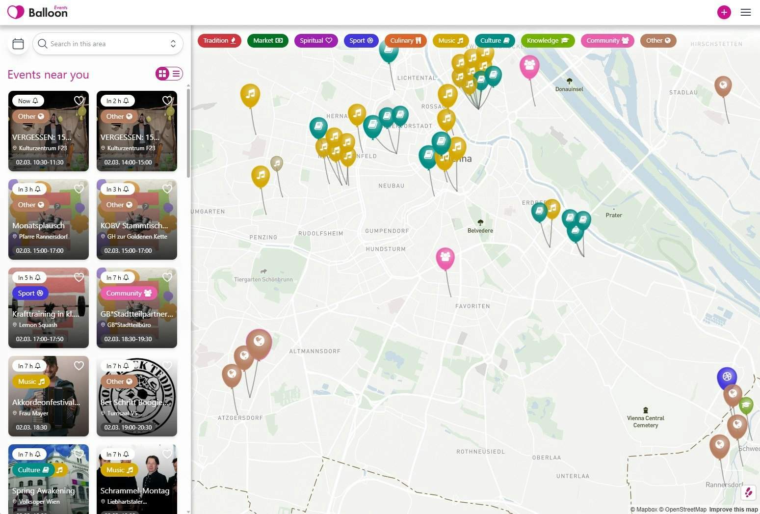 Balloon Events - Screenshot 2 showing product features and functionality