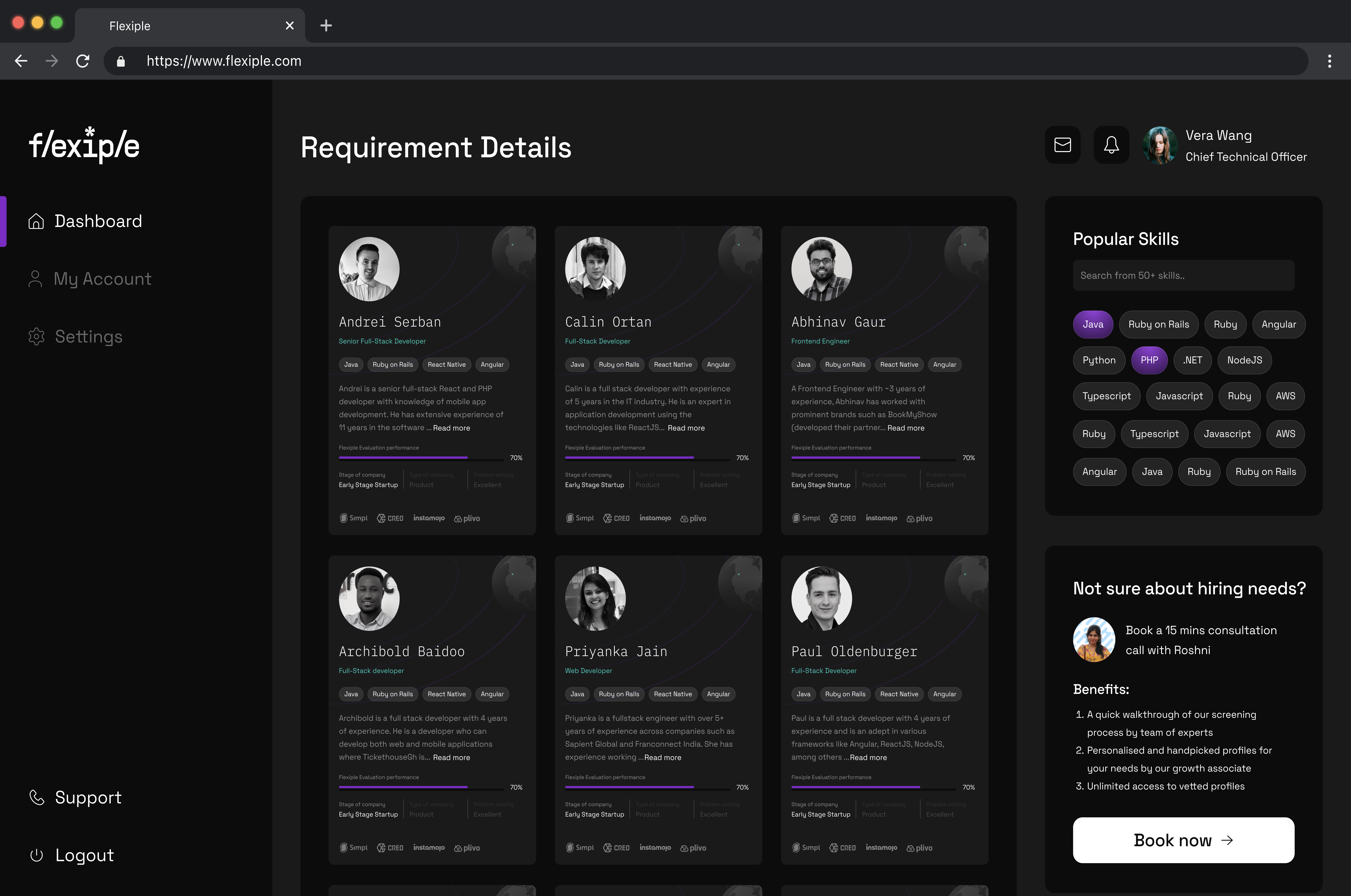 Flexiple - Построить команду мечты разработчиков и дизайнеров медиа 2