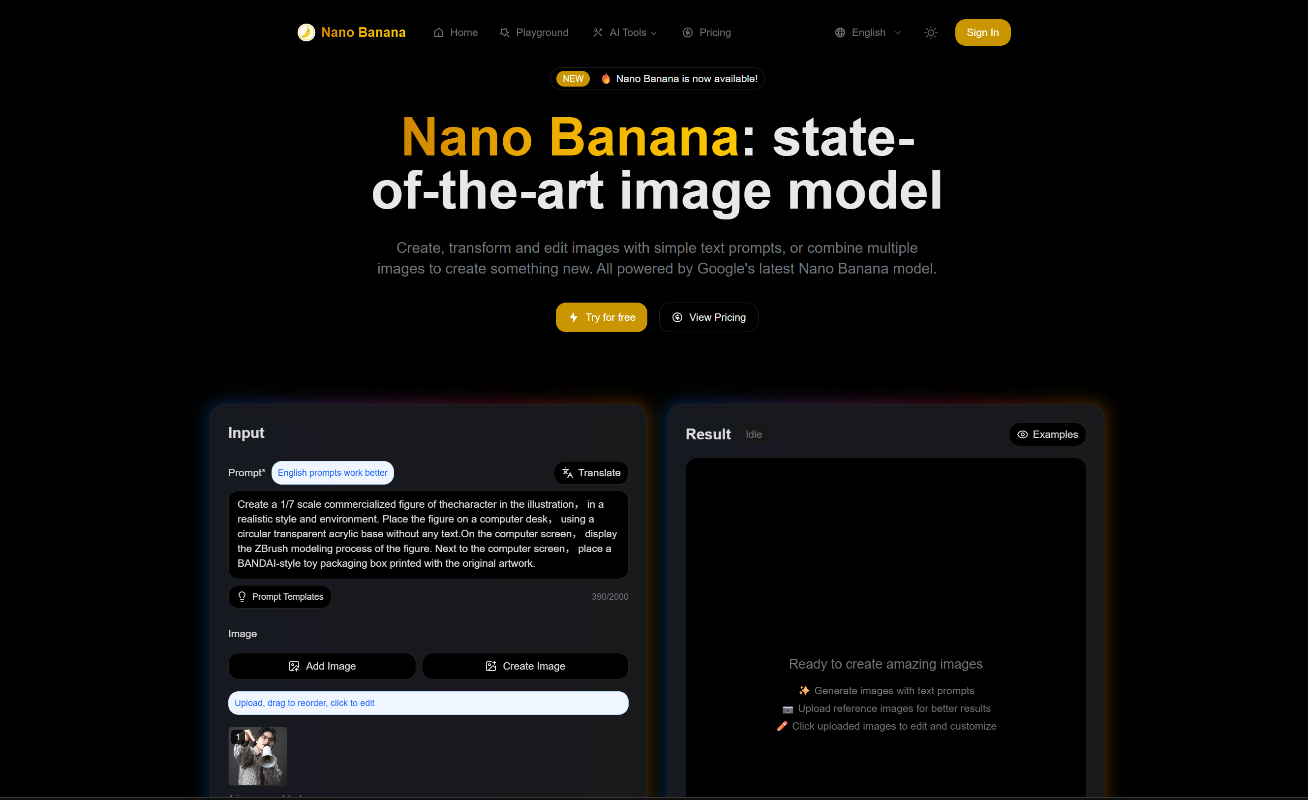 Mídia 1 de Editor de imagem de nano bananax ai - Crie, transforme e edite imagens com prompts simples de texto