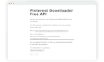 Pinterest Downloader API (FREE) image