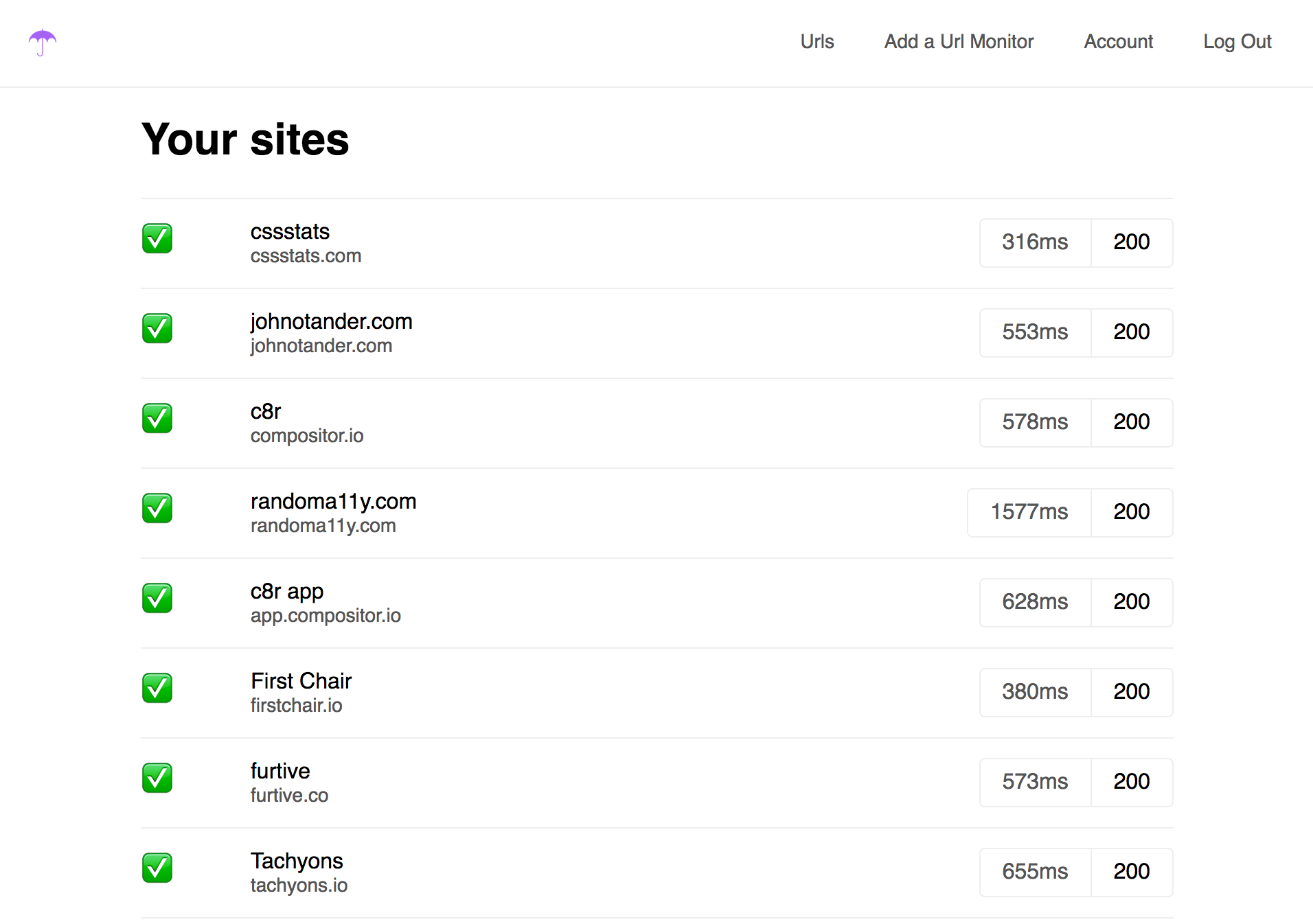 Uptime Umbrella gallery image
