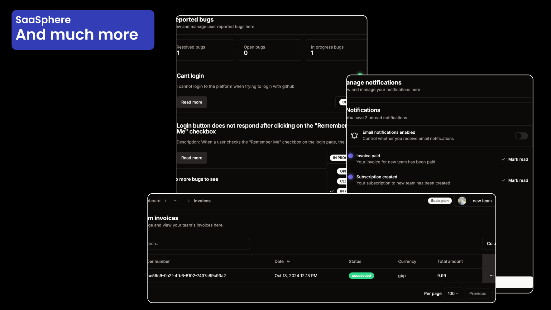 saasphere nextjs SaaS样板 - Saasphere，SaaS样板，用NextJ和尾风构建媒体4