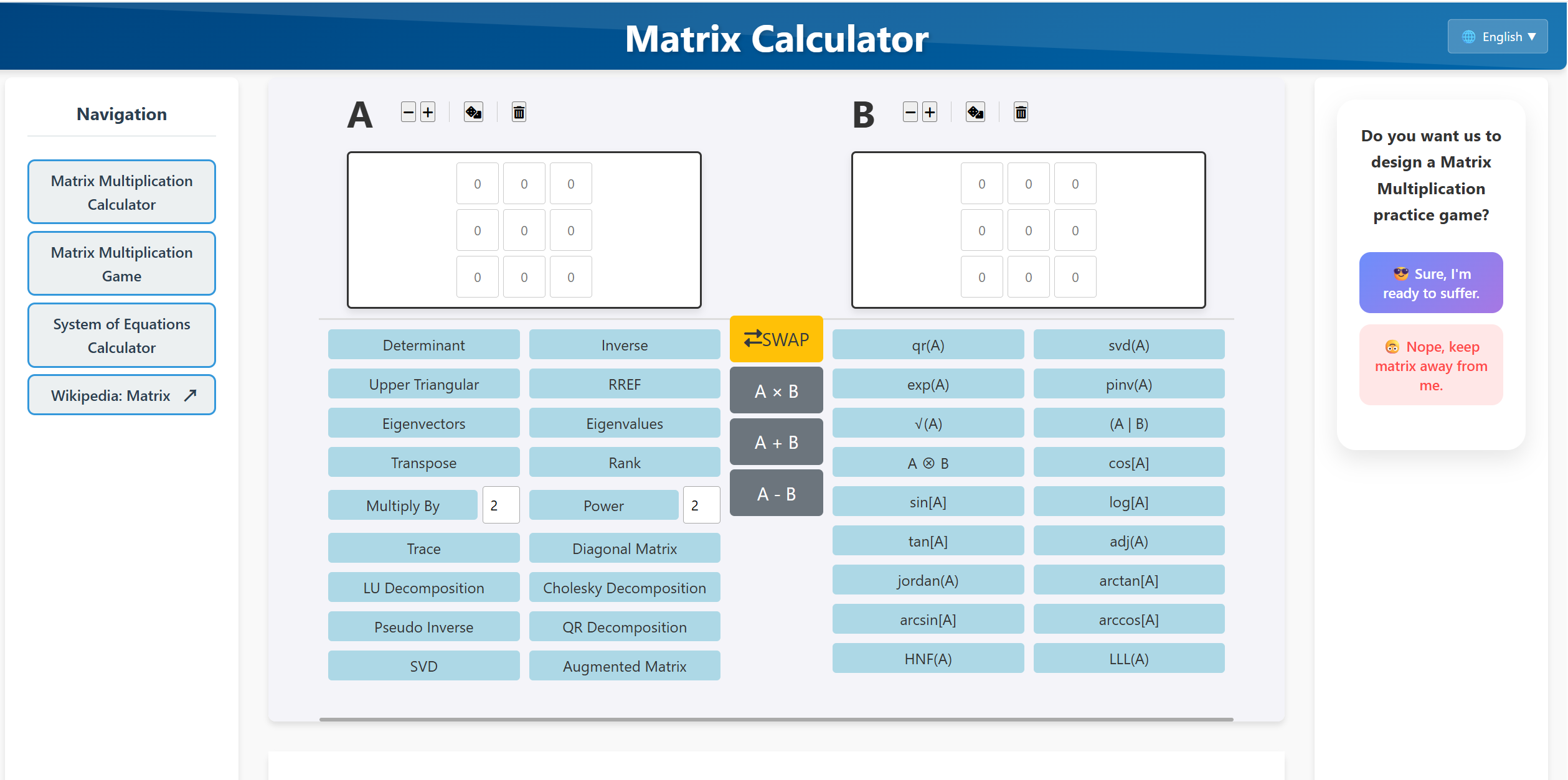Matrix Calculator