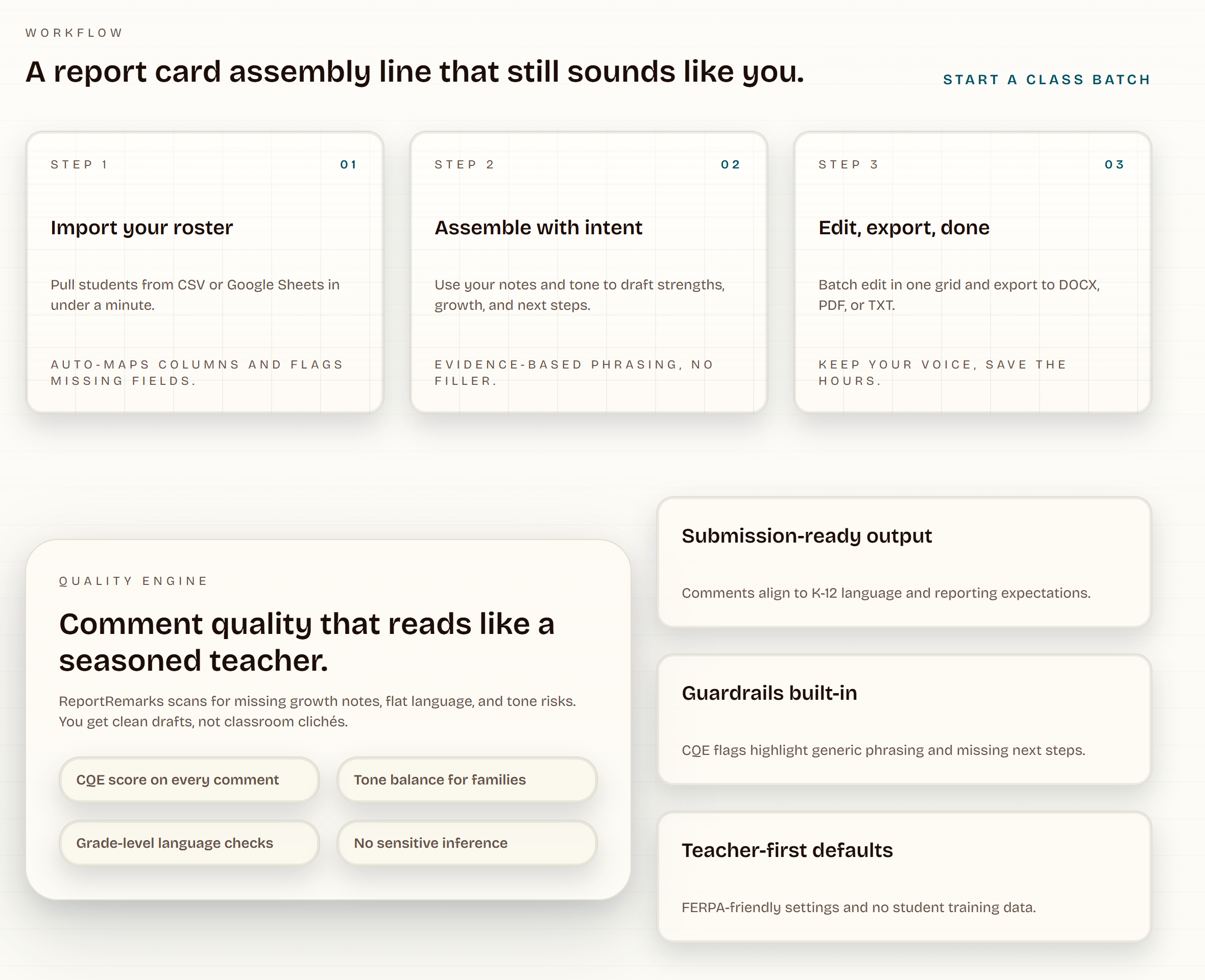 ReportRemarks - Screenshot 2 showing product features and functionality
