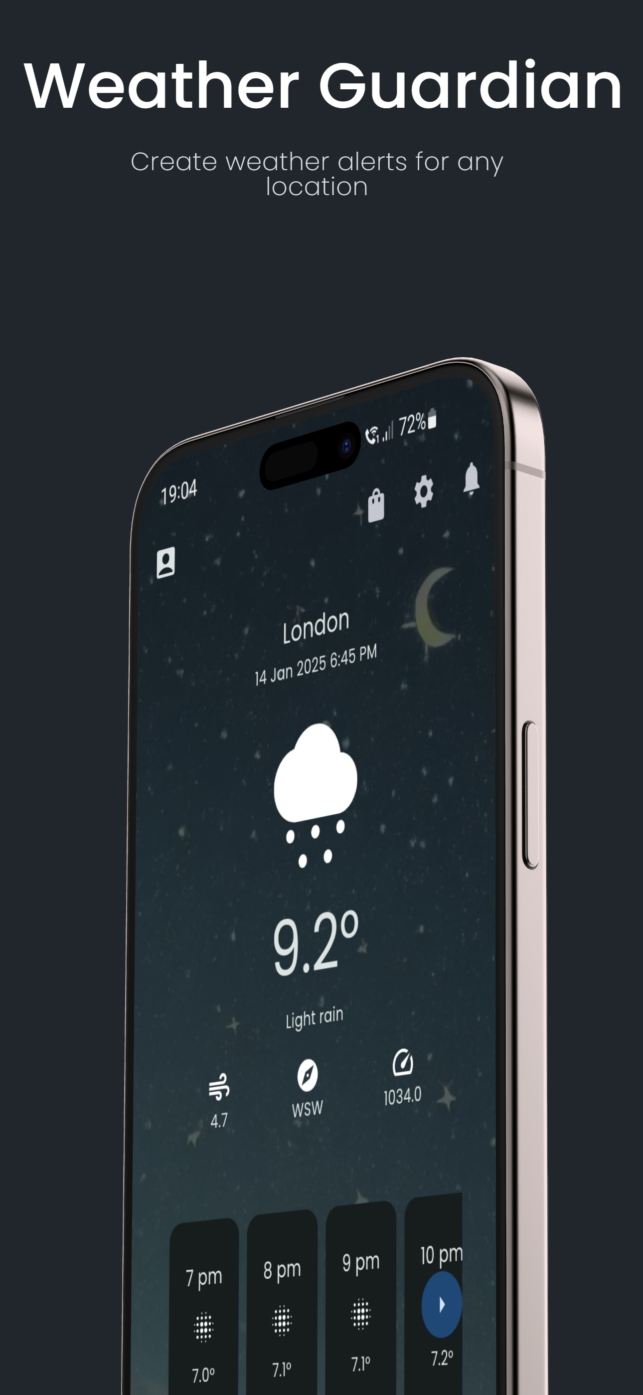 Weather Guardian - Main product screenshot demonstrating key features and user interface