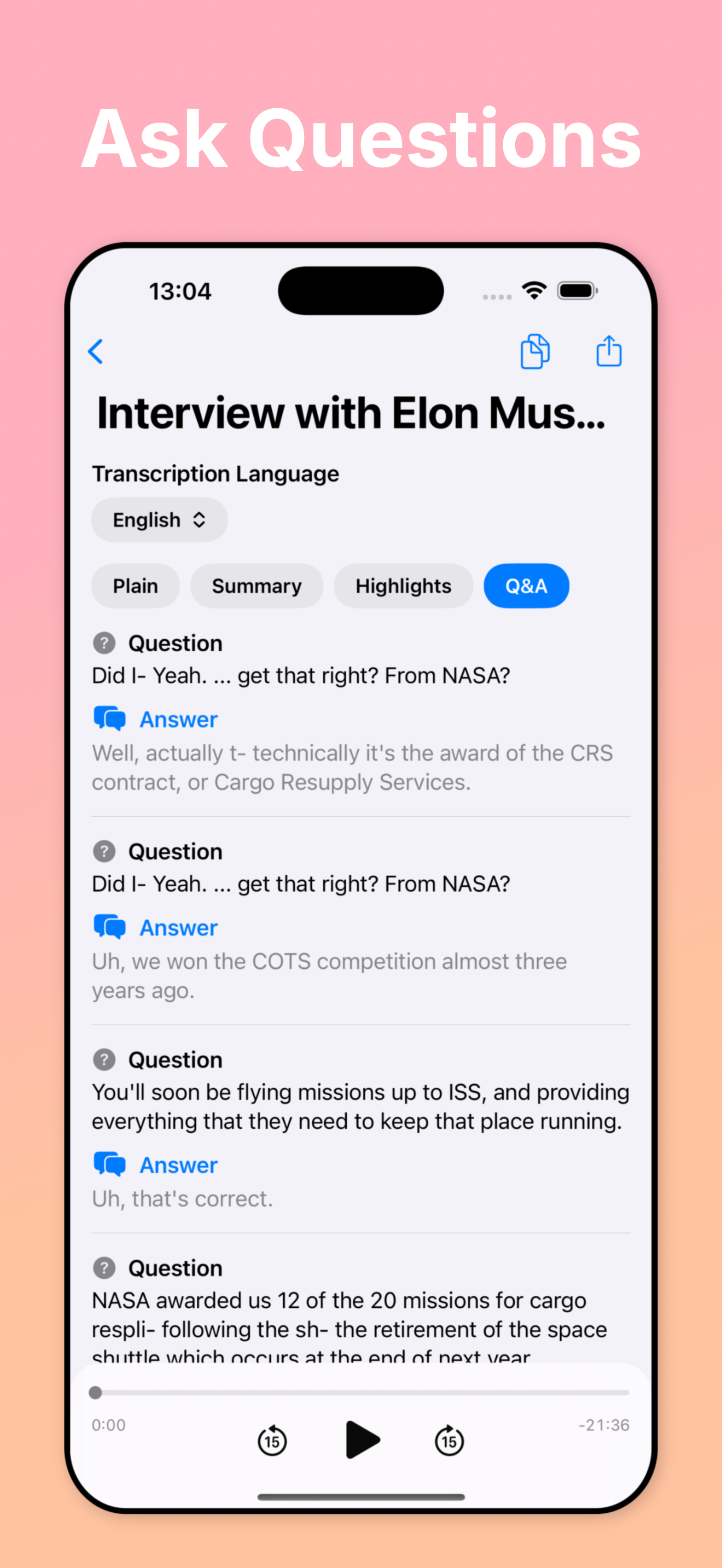 Transcribe | AI gallery image