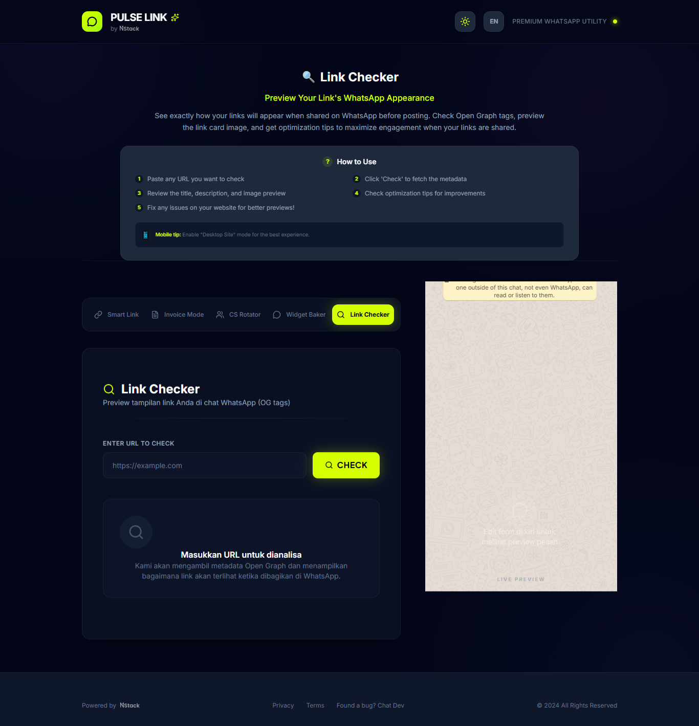 PULSE LINK - Screenshot 2 showing product features and functionality