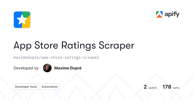 App Store Ratings Scraper screenshot 1