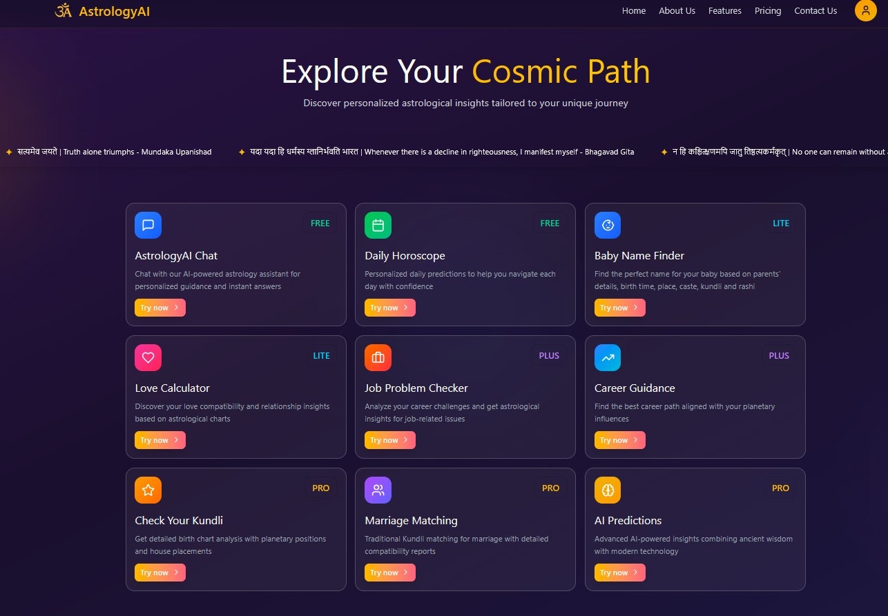 Astrology AI - Screenshot 3 showing product features and functionality