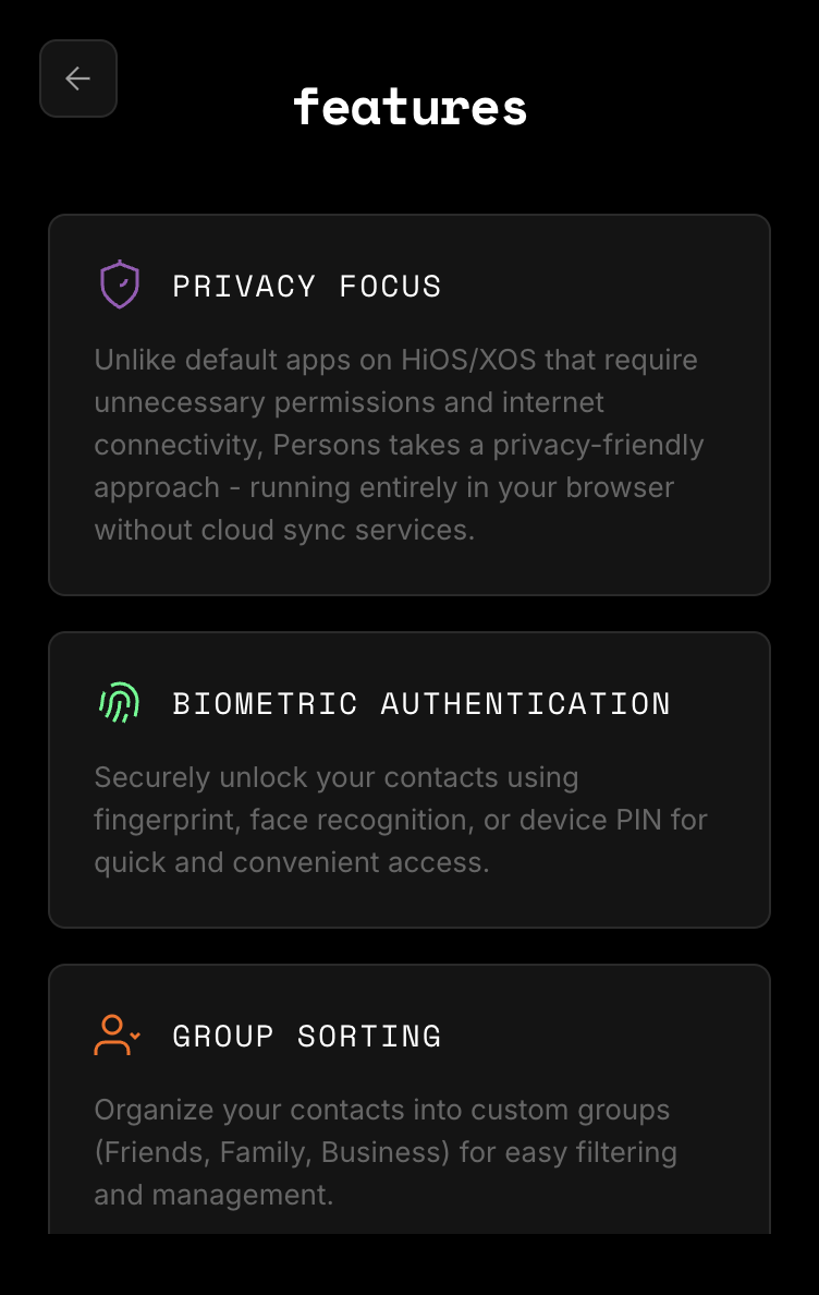 persons - contacts manager gallery image
