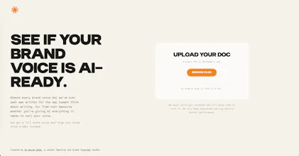 Free AI brand voice readiness tool gallery image