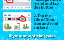 Life of Dino Stickers for iMessage media 1