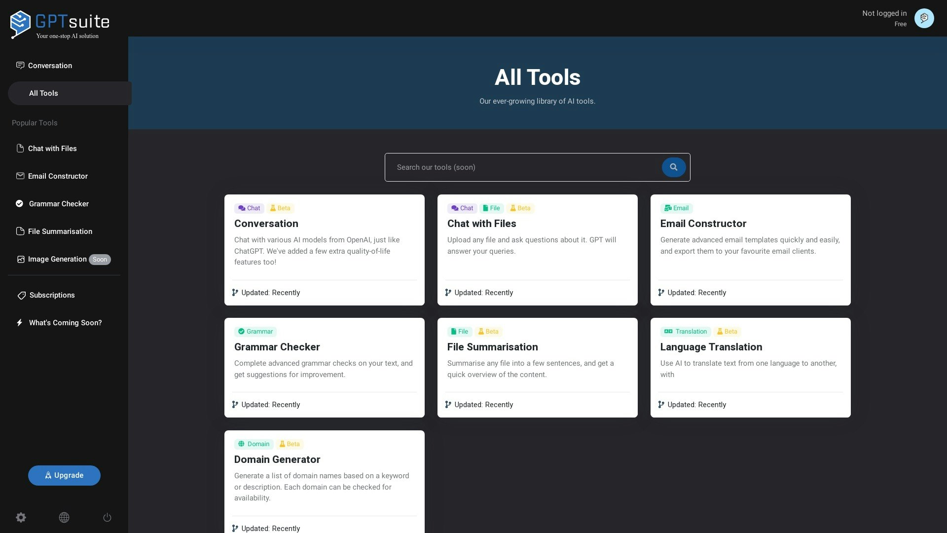 وسائط gptsuite - مجموعة أدوات AI الخاصة بك 2