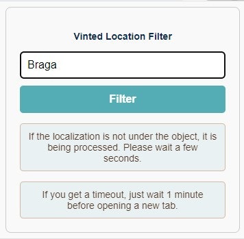Vinted Filter by Location Extension media 2