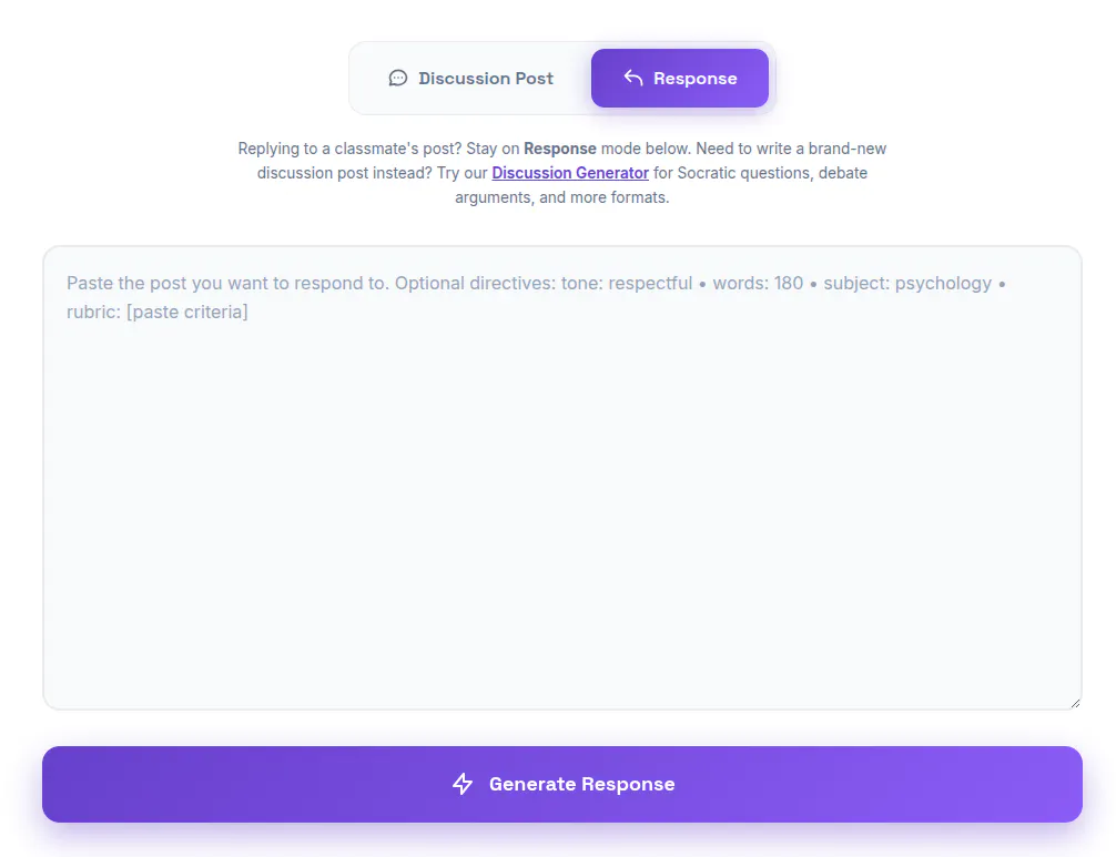 Peer Response Generator