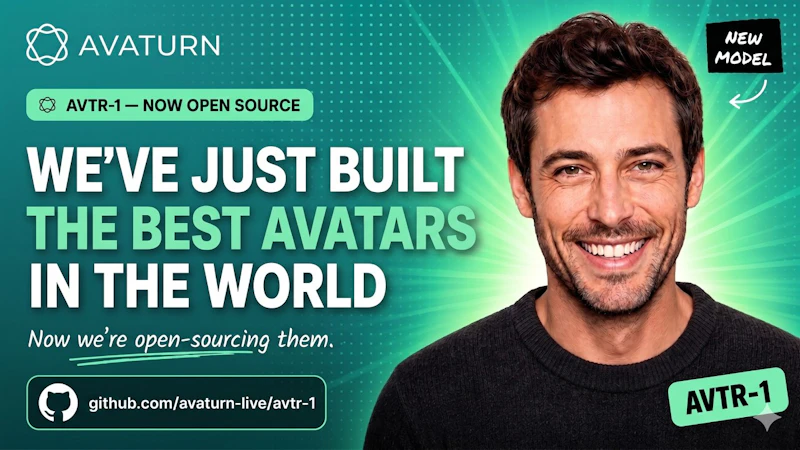 AVTR-1 Real-Time Open Weights Model screenshot 1 (video preview)