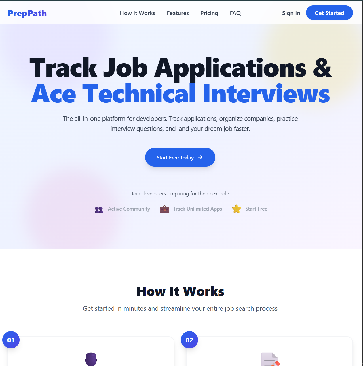 PrepPath - Main product screenshot demonstrating key features and user interface