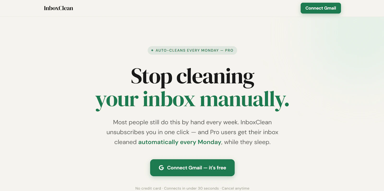 InboxClean screenshot 1