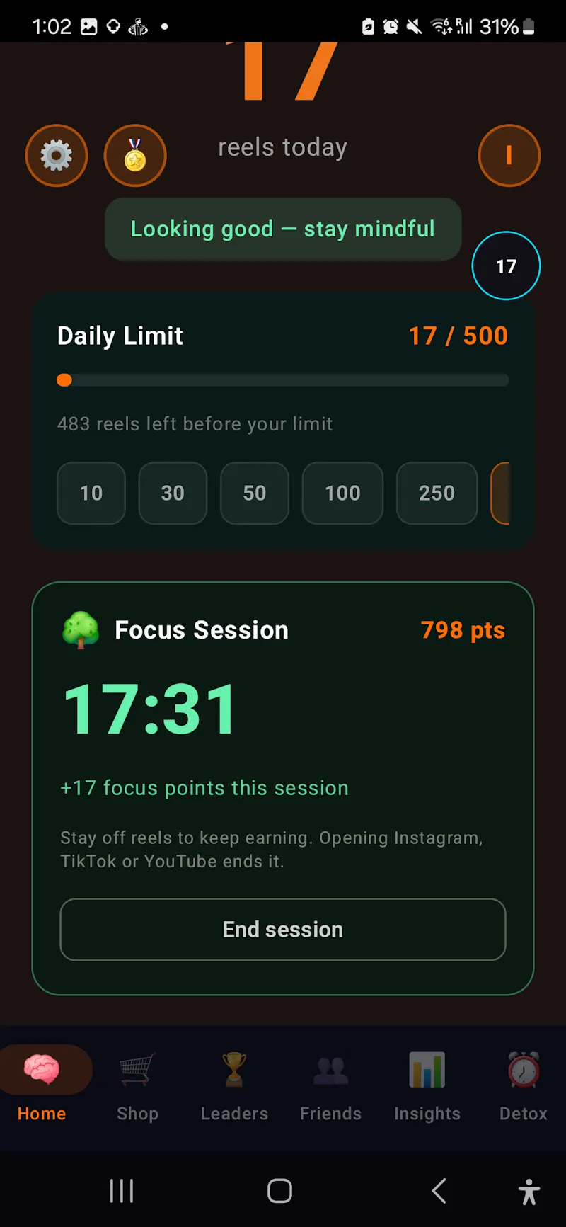 Reelax - Scroll tracker screenshot 1