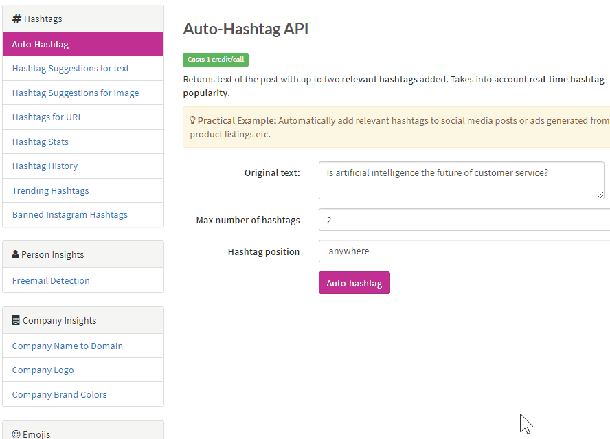 자동 해쉬 태그 API - API Auto-Hash 태그 태그 모든 종류의 소셜 게시물 미디어 3