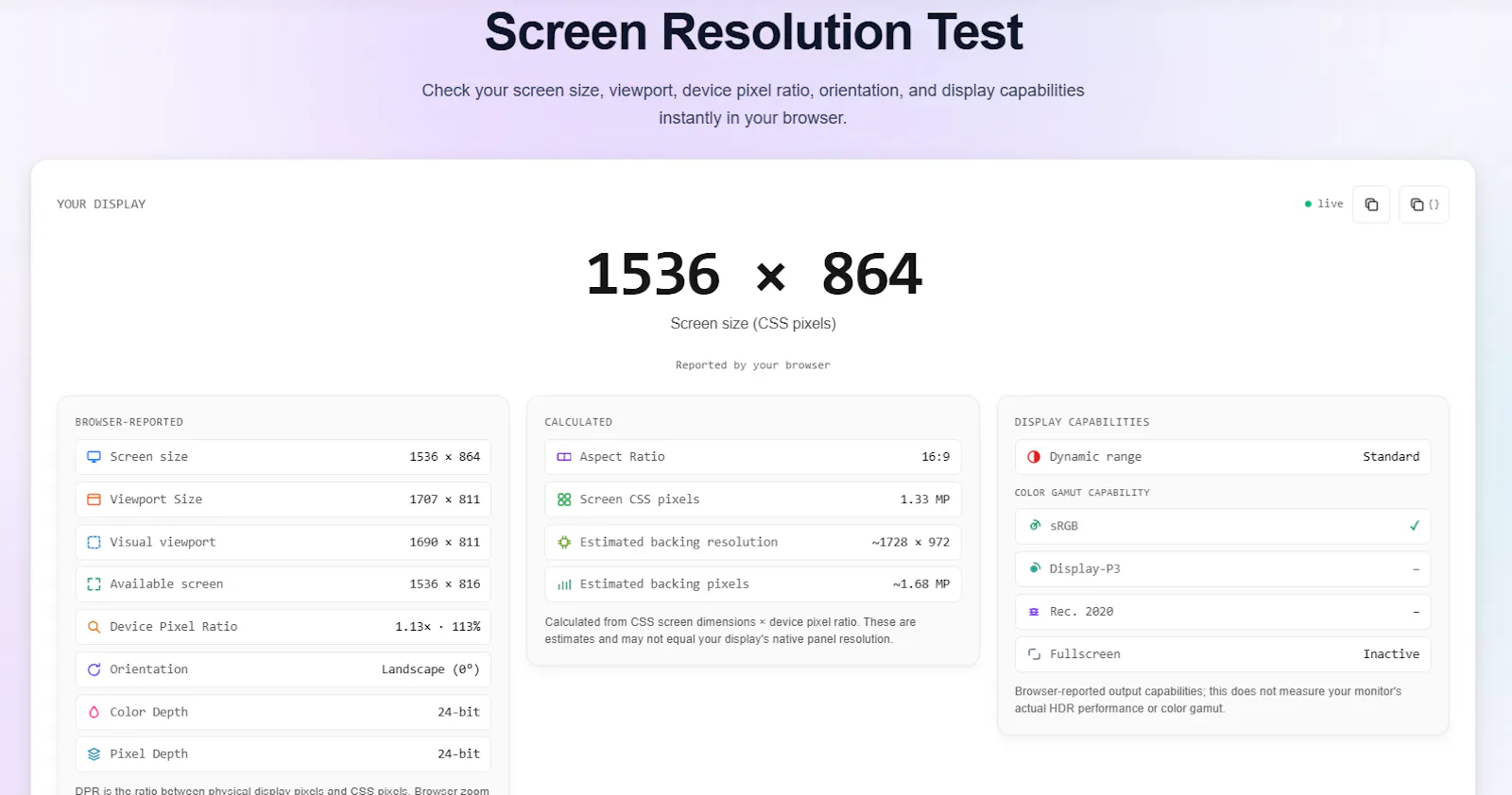 Display Inspect screenshot 4