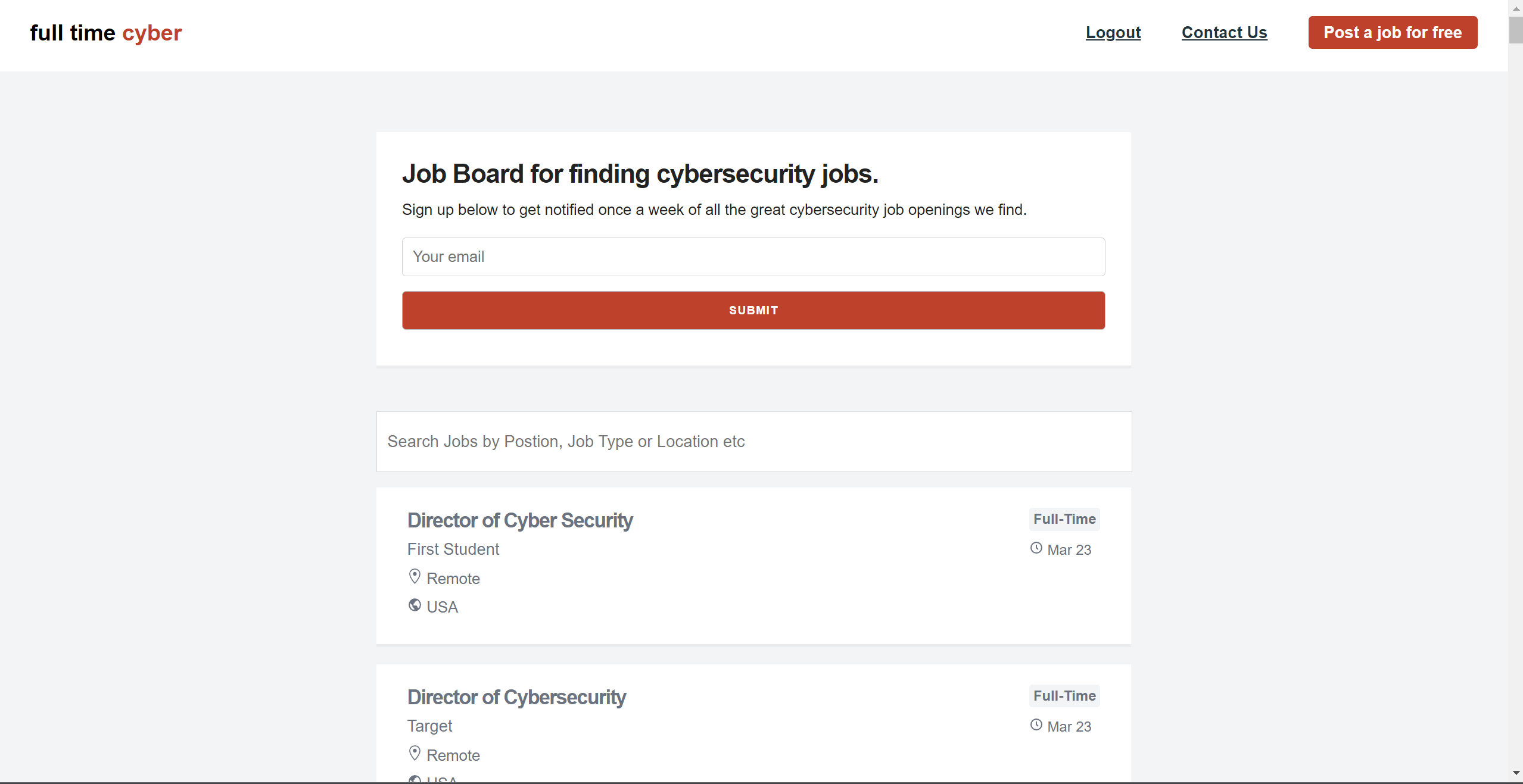 Cyber a tempo pieno - Bacheca per la ricerca di lavori di sicurezza informatica media 1
