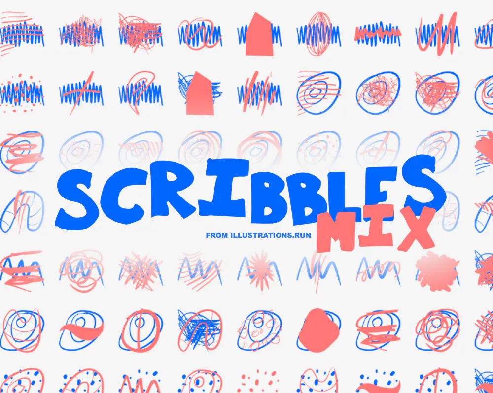 Scribbles Mix by illustrations.run gallery image