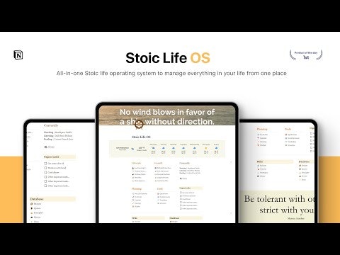 startuptile Stoic Life OS-Manage your entire life as a stoic in one place digitally