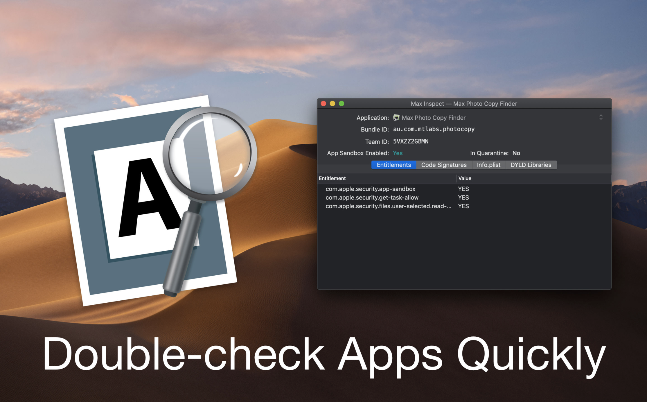 Inspect command on mac