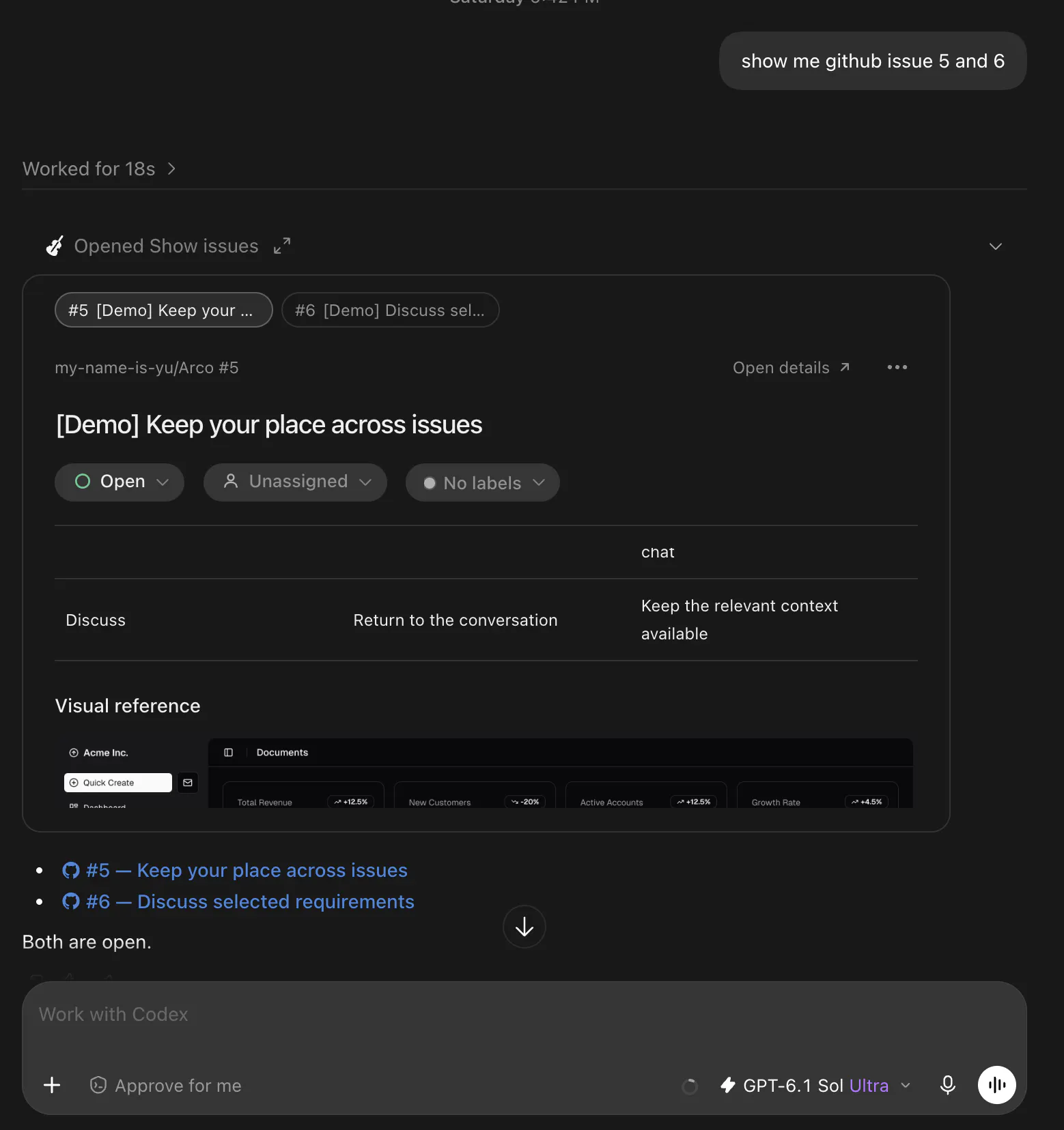 Arco: GitHub and Linear issues, right inside your Codex | Product Hunt