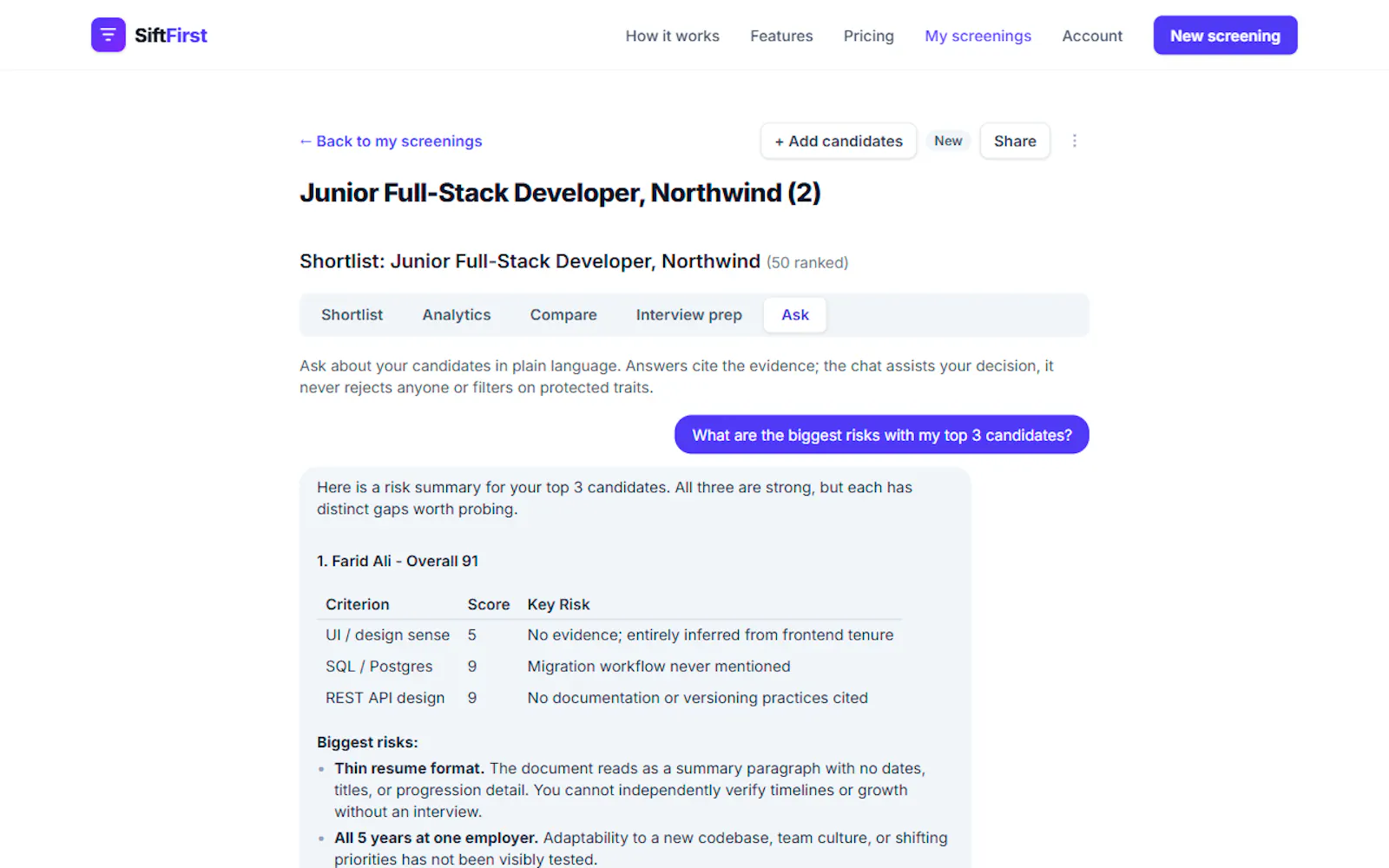 SiftFirst screenshot 7