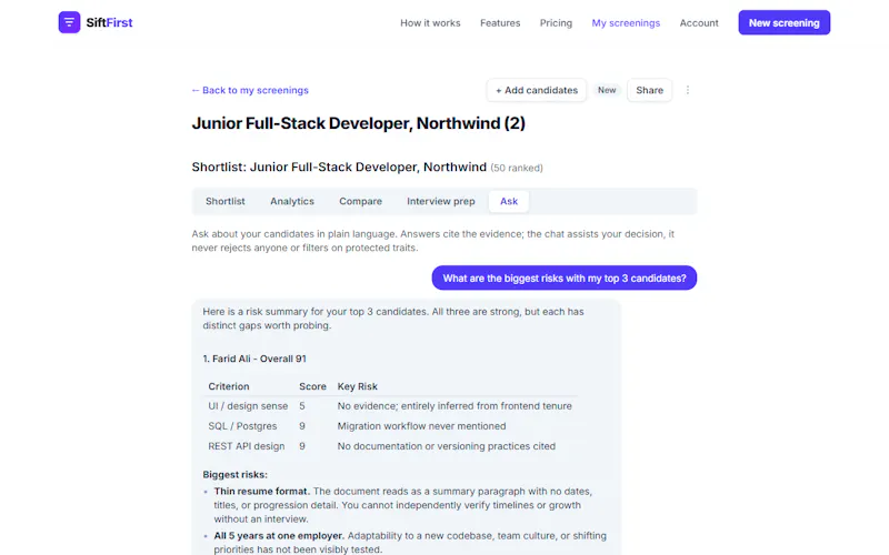 SiftFirst screenshot 7